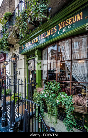 Sherlock Holmes Museum, 221 b Baker Street, London, UK. Stockfoto