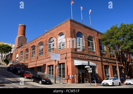 Cable Car Museum an der Ecke Washington / Mason Street in Nob Hill, San Francisco, Kalifornien, USA Stockfoto