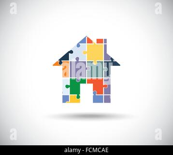 Abstrakte Farbe Haus Stock Vektor