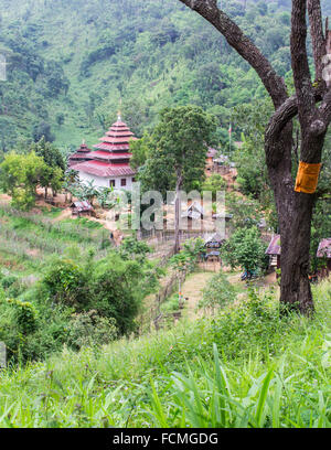 Shan Tempel, Wat Fah Wiang In Wianghaeng Chiangmai Thailand Stockfoto