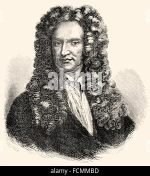 IR Isaac Newton, 1642-1726, ein englischer Physiker und Mathematiker Stockfoto