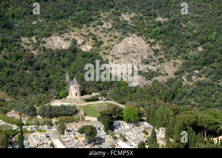 Die Windmühle am Grimaud, Südfrankreich. Stockfoto