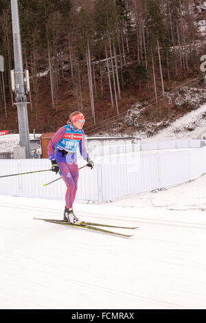 Ruhpolding, Deutschland, 2016/01/06: Training vor der Biathlon-WM in Ruhploding Stockfoto