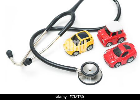 Stethoskop und Konzept für Fahrzeug, Auto ECO Motor Stockfotografie - Alamy