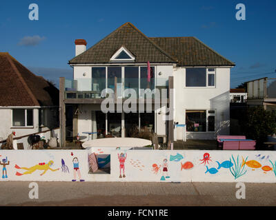 Am Strand House, Hayling Island, Hampshire, UK Stockfoto