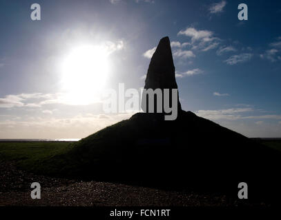 Denkmal für die Freiwilligen des Combined Operations Pilotage Parteien. (COPP) Basierend auf Hayling Island im zweiten Weltkrieg, Hampshire, UK Stockfoto