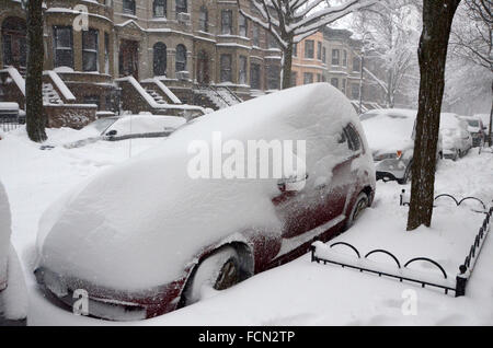 New York, USA. 23. Januar 2016. New York Jonas Schneesturm Brooklyn 2016 Credit: Simon Leigh/Alamy Live News Stockfoto