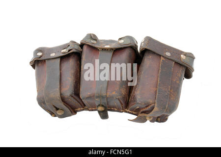 Patronentasche (Munition Beutel) zu deutschen Mauser Gewehr (Zeitraum der WW2). Deutschland. Stockfoto