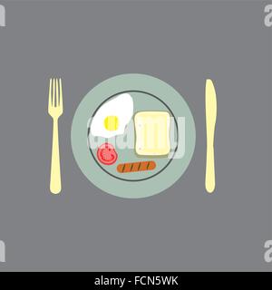 Frühstück-Hintergrund. Stock Vektor