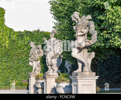 Statuen im Mirabell Garten in Salzburg, Österreich, UNESCO-Weltkulturerbe. Stockfoto