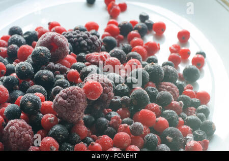 Closeup, gefrorene gemischte Früchte Stockfoto