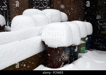 New York, USA. 23. Januar 2016. Jonas Schnee Sturm New York Brooklyn 2016 Credit: Simon Leigh/Alamy Live News Stockfoto