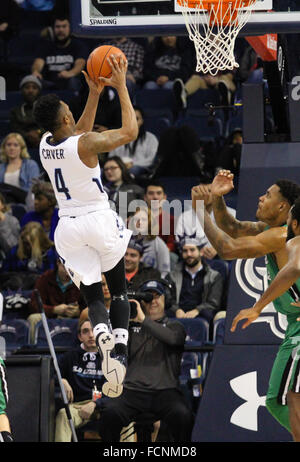 Norfolk, VA, USA. 23. Januar 2016. Alte Wache in Dominion Monarchs Ahmad Caver (4) schießt den Ball während der Marshall donnernde Herde Vs Old Dominion Monarchs Spiel im Ted konstante Center in Norfolk, VA. Marshall schlagen Old Dominion 78 / 75. Jen Hadsell/CSM/Alamy Live-Nachrichten Stockfoto