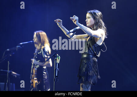 The Corrs führen in der O2 Arena, London England 23. Januar 2015.  Bildnachweis: Jason Richardson/Alamy Live-Nachrichten Stockfoto