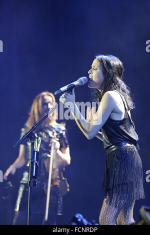 The Corrs führen in der O2 Arena, London England 23. Januar 2015.  Bildnachweis: Jason Richardson/Alamy Live-Nachrichten Stockfoto