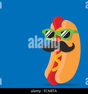 Hotdog-Schnurrbart Stock Vektor