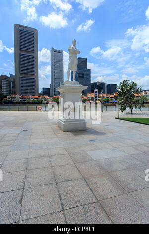 Raffles Statue, Singapur Stockfoto