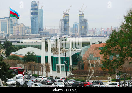 Baku, Aserbaidschan. 23. Januar 2016. Blick auf die Innenstadt von Baku, Baku, Aserbaidschan. © Aziz Karimow/Pacific Press/Alamy Live-Nachrichten Stockfoto