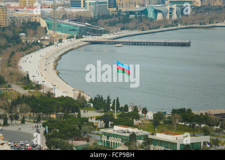 Baku, Aserbaidschan. 23. Januar 2016. Blick auf die Innenstadt von Baku, Baku, Aserbaidschan. © Aziz Karimow/Pacific Press/Alamy Live-Nachrichten Stockfoto