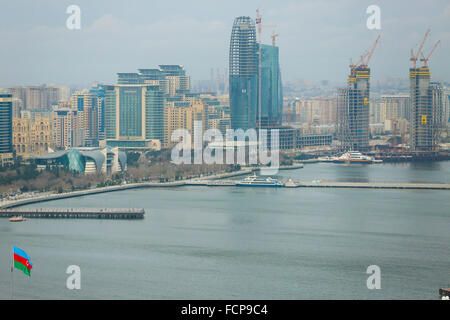 Baku, Aserbaidschan. 23. Januar 2016. Blick auf die Innenstadt von Baku, Baku, Aserbaidschan. © Aziz Karimow/Pacific Press/Alamy Live-Nachrichten Stockfoto