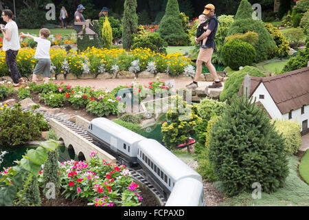 Cockington grünen Gärten im Australian Capital Territory, gehören die Miniaturgärten englischen Dörfern und internationalen Gebieten Stockfoto