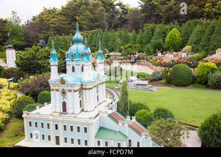 Cockington Green Gardens im australischen Capital Territory umfassen die Miniatur-Dorfgärten englische Dörfer und internationale Gebiete Stockfoto