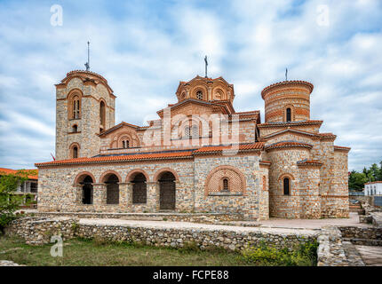 Kirche SS Clement und Panteleimon, byzantinischen Stil, Plaosnik archäologische Stätte in Ohrid, Mazedonien, Republik Nördlich Stockfoto