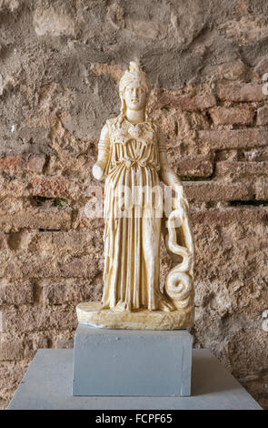 Athena Parthenos Statue, Museum in Heraclea Lyncestis, antike griechische und römische Ruinen, in der Nähe von Bitola, Republik Nördlich Mazedonien Stockfoto