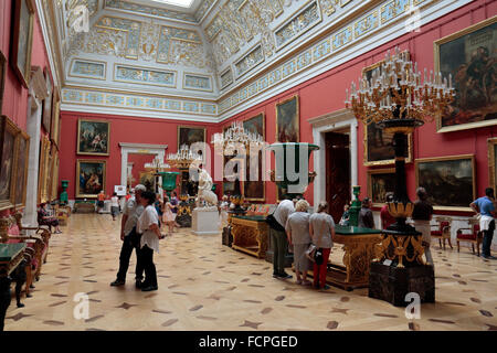 Die großen italienischen Oberlicht Saal in der Eremitage, St. Petersburg, Russland. Stockfoto