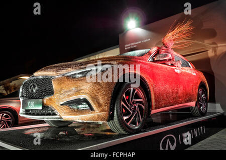 London, UK. 22. Januar 2016. Infiniti Q30 Skulptur inspiriert bu Rachel Ducker. Londoner Art Fair Kredit-Januar 2016: Martyn Goddard/Alamy Live News Stockfoto