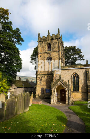 Pfarrkirche St. Edmund in Castleton, Derbyshire, England. Stockfoto