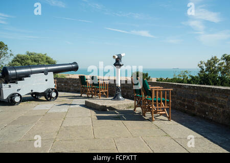 Walmer Castle View über Ärmelkanal Stockfoto