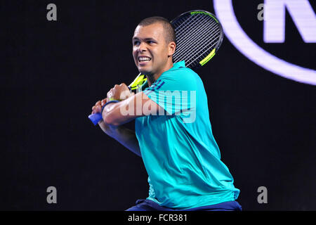 Melbourne Park, Melbourne, Australien. 24. Januar 2016. Jo-Wilfried Tsonga (FRA) © Aktion Plus Sport/Alamy Live-Nachrichten Stockfoto