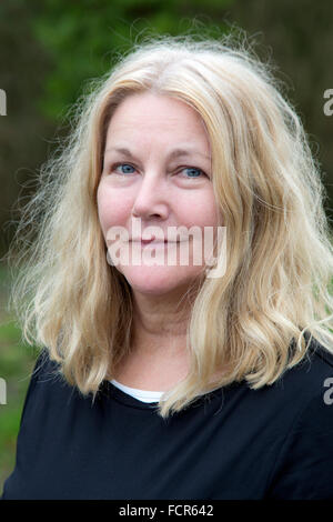 Ältere blonde Irin tragen kein Make-up. Stockfoto