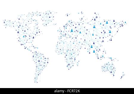 Globale menschliche Verbindung Stock Vektor
