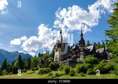 Das Schloss Peleș Stockfoto