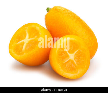 Kumquat, isoliert Stockfoto