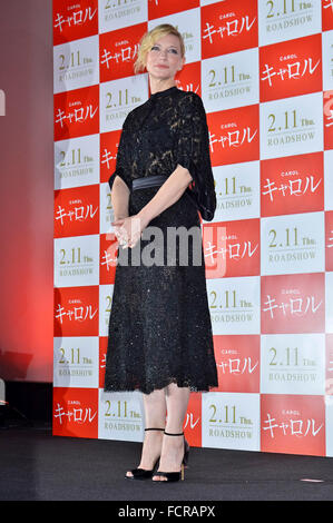 Tokio, Japan. 22. Januar 2016. Cate Blanchett besucht die Bühne Gruß für "Carol" in Roppongi Hills am 22. Januar 2016 in Tokio, Japan. © Dpa/Alamy Live-Nachrichten Stockfoto