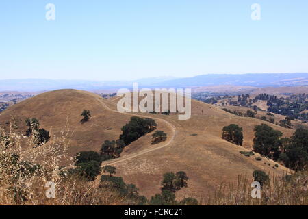 Blick vom Mt Diablo von den Bergen in Bergen von der San Francisco Bay Area, California Stockfoto
