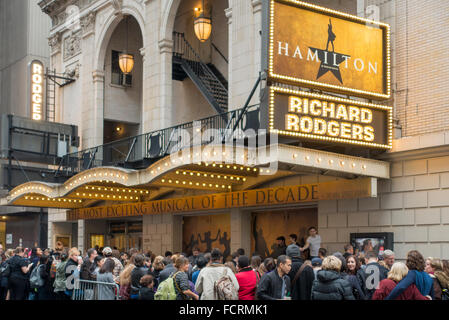 Hamilton musical am Broadway NYC Stockfoto