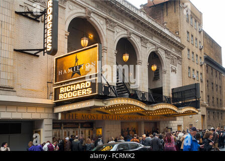 Hamilton musical am Broadway NYC Stockfoto