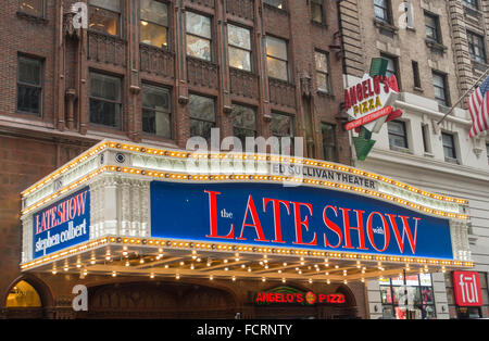 der late Show mit Stephen Colbert Festzelt Stockfoto