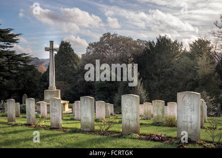 Kriegsgräber in Locksbrook Friedhof, Bad Stockfoto