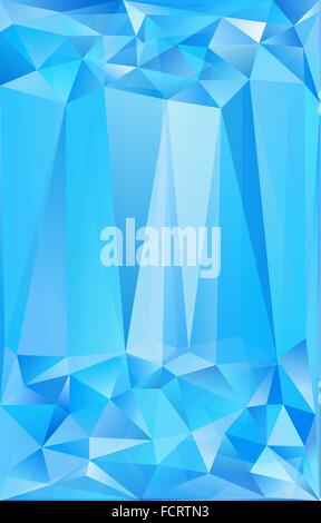 Blaue Dreiecke abstrakte Vektor Plakat Hintergrund Stock Vektor