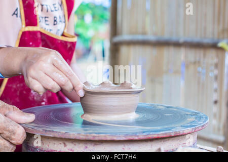 Handgemachte 0f Ton Topf Form. Stockfoto