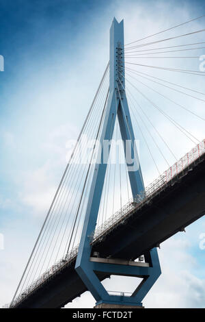 Die alte Koehlbrand-Brücke in Hamburg Deutschland Stockfoto