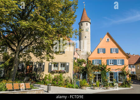 Historisches Stadtzentrum von Kirchberg a d Jagst, Baden Württemberg Stockfoto