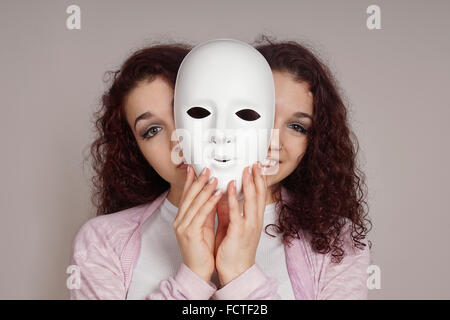 Two-faced Woman manische Depression Konzept Stockfoto