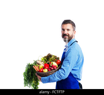 Junge hübsche Gärtner Stockfoto