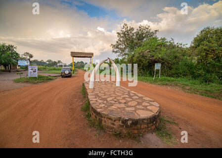 Tor zum Murchison Falls National Park, Uganda, Afrika Stockfoto